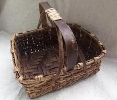 2. 昭和レトロ 竹編み 買い物かご バスケット - メルカリ