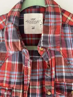 H&M チェック柄長袖シャツ