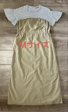 しまむら　ボーダー　ワンピース　Mサイズ