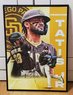 SDパドレス タティスJr MLB！A3サイズポスターフレーム付き③