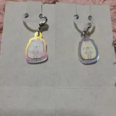 すみっコぐらし しろくま ねこ 目印チャーム