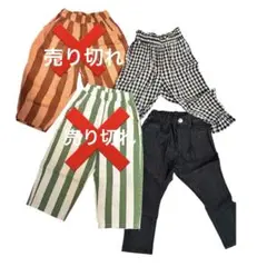 マーキーズ 長ズボン 4点セット パンツ ズボン ギンガムチェック ストライプ