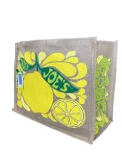 【新品未使用タグ付】トレジョ　レモン柄　ライム 柄　ジュートバッグ