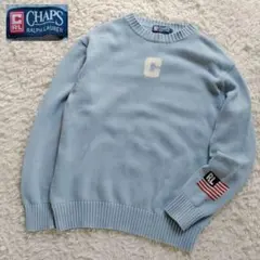 RALPH LAUREN 好配色 星条旗 刺繍ロゴ コットン ニット セーター