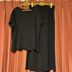 ブラック パンツセットアップ XL