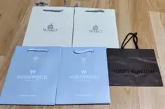 ウェッジウッド、銀座和光、ルイ・ヴィトン　ショッパー　紙袋5枚セット