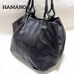 HAMANO 濱野 アンサンブル トートバッグ 牛革 レザー ブラック 大容量のサムネイル