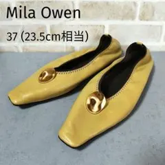 MILA OWEN メタルパーツフラットシューズ　イエロー　黄　23.5cmのサムネイル