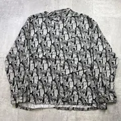 00s GUESS JEANS 総柄 ヴィンテージレーヨンシャツ XXLのサムネイル