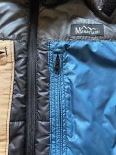 Manastash ポートテックス ダウンジャケット 黒 フード取り外し可能 Lのサムネイル