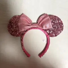 ディズニー カチューシャ スパンコール ピンクミニーちゃん ミニーマウス
