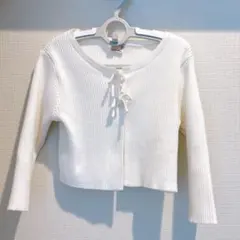 A*♡様 petit main ホワイト ショートカーディガン