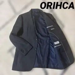 極美品 オリヒカ ネイビー ストライプ ビジネスジャケット A6 スーツ