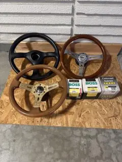 旧車ウッドステアリング BOSS付きのサムネイル