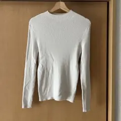 リブニット長袖白