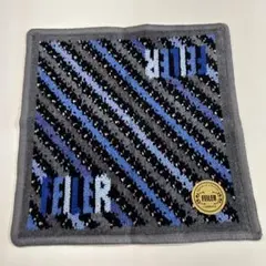 新品未使用　斜め　ストライプ　ブルー　グレー　シェニール織　シュニール織