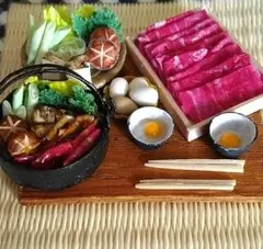 ミニチュアフード（すき焼きセット）