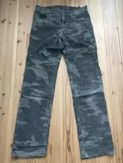 メンズ カモフラ柄 コーデュロイパンツ