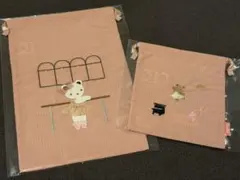 ファミリア チャコット巾着 コラボ S M 2点セット バレエ 刺繍 - メルカリ
