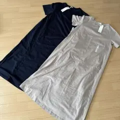 ⭕️【新品未使用】GU マーセラインズド　Aラインワンピース　2点セット　Mサイズ