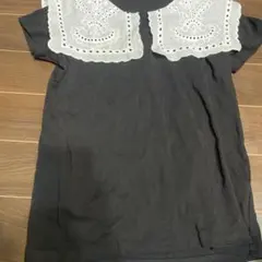 Myu 刺繍付きブラックTシャツのサムネイル