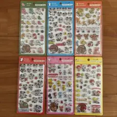 【新品】RUNE ぷくぷくジェリーシール 6種セット ルネ アニマル パンダ 猫