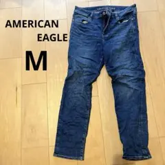 アメリカンイーグル　スキニーデニム 【M】 ダークブルー　ストレッチ素材