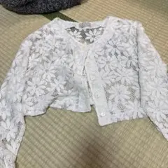SPLASH 花柄レース クロップドカーディガン