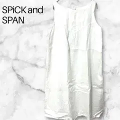スピックアンドスパン ノースリーブワンピース ホワイト
