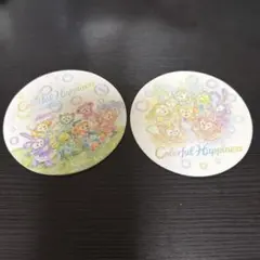 ディズニーシー　ダッフィーフレンズ　カラフルハピネスコースター2枚セット