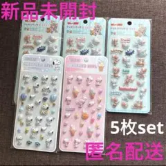 ぷくぷくシール PUKUPUKU SEAL スヌーピー トムとジェリー　5枚