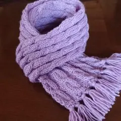 ハンドメイド wool100 マフラー
