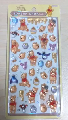 くまのプーさん ボンボンドロップシール　サンスター文具　国内正規品