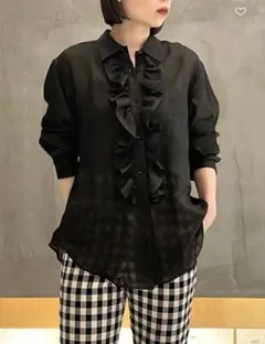 美品☆UNITED ARROWSラミー ラッフフリルブラウス