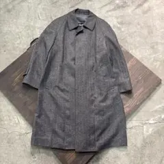 7AS9 90年代羊毛長款大衣 黑色 古著