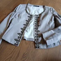 UNITED ARROWS ノーカラージャケット グレー