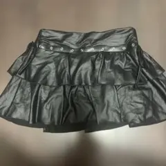 レザーミニスカート ブラックのサムネイル