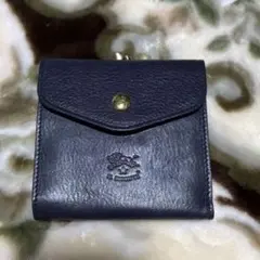 イルビゾンテ 折り財布 がま口 ネイビー 新品未使用 匿名配送 即日発送