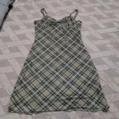 SHEIN ノースリーブチェックミニワンピース Mサイズ