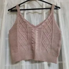 INGNI　イング　ニットベスト　ビスチェ　スモーキーパープル