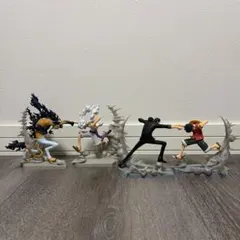 ※箱なし【ワンピース】戦光絶景フィギュア4体セット ルフィvsルッチ