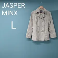 ジャスパーミンクス L Pコート ベージュ トレンチコート ジャケット 丈短め