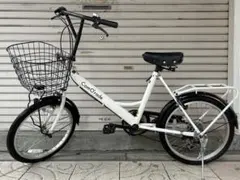 D98☆ 8000円☆ 折りたたみ中古自転車【20インチ 白 】