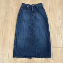 ユニクロ デニム　ロングスカート M ブルー スリット