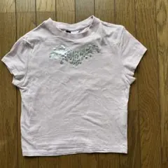 H&M ピンク グラフィックTシャツ XS 140cm