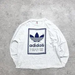 90s USA製 常田大希 adidas アディダス ロンT 両面プリント 反転
