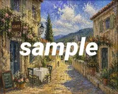 「やさしい午後の帰り道」　ゴッホ風　印象派　デジタルアート　 あさのそら作　風景 やさしい午後の帰り道」 ゴッホ風 印象派 デジタルアート あさのそら作