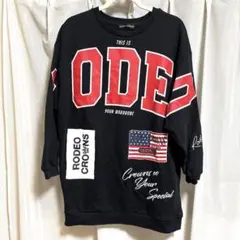 RODEO CROWNS トレーナー 黒 フリーsize