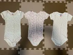 プチバトー　PETIT BATEAU ベビーロンパース肌着3点セット　67cm