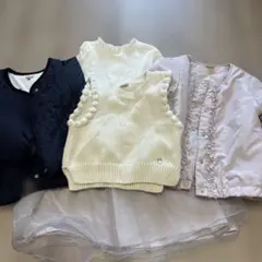 ワンピース、ベスト、ジャケット2点の全4点セット